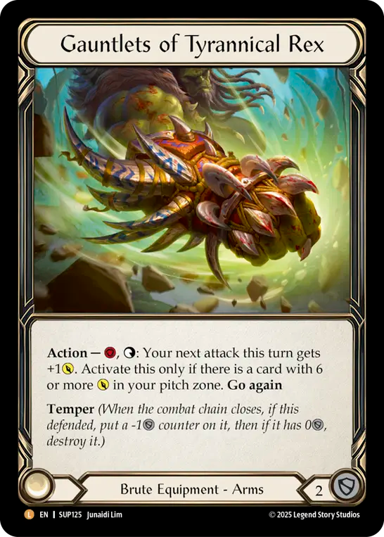 [Brute]恐王の籠手/Gauntlets of Tyrannical Rex [SUP][Cold Foil]