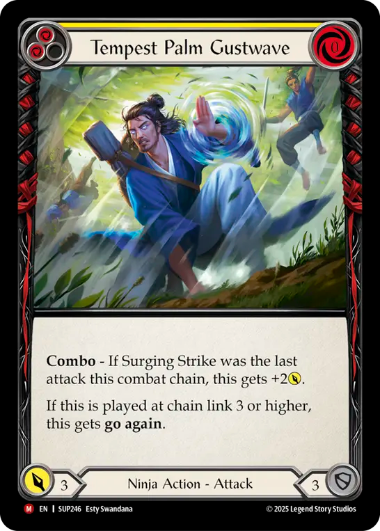 [Ninja]重旋風の嵐掌/Tempest Palm Gustwave [SUP][Rainbow Foil]