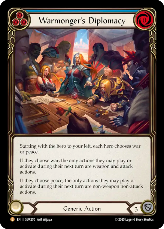 [Generic]戦争屋の外交術/Warmonger's Diplomacy [SUP][Rainbow Foil]