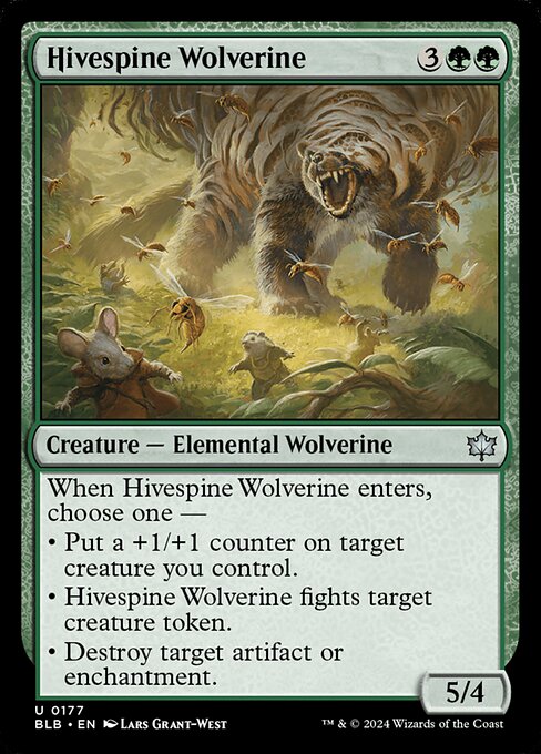 巣背骨のクズリ/Hivespine Wolverine [BLB][FOIL]