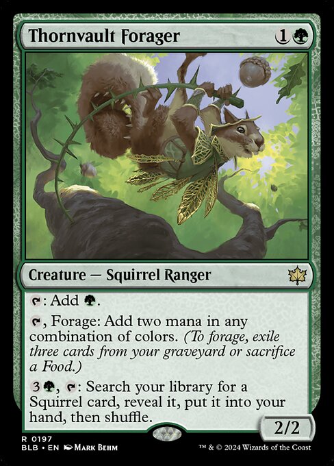 茨越えの餌あさり/Thornvault Forager [BLB][FOIL]