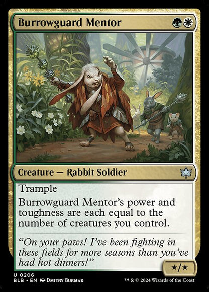 穴ぐら守りの導師/Burrowguard Mentor [BLB][FOIL]