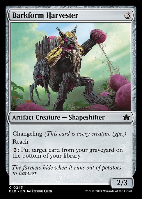 樹皮形態の収穫者/Barkform Harvester [BLB][FOIL]