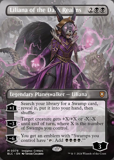 闇の領域のリリアナ/Liliana of the Dark Realms [BLC][ボーダーレス][FOIL]