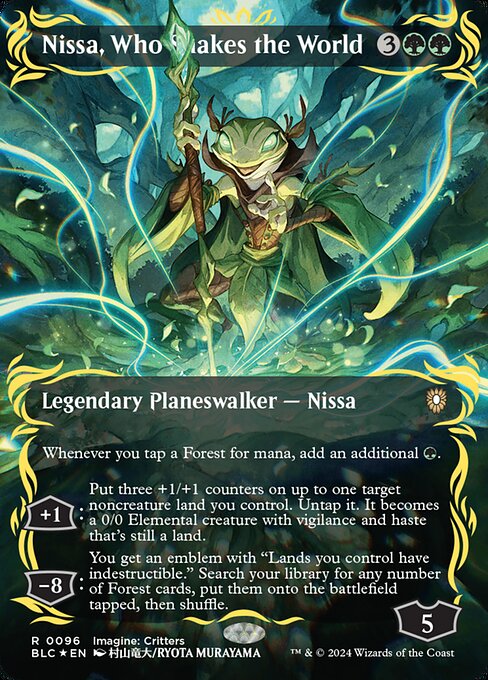 世界を揺るがす者、ニッサ/Nissa, Who Shakes the World [BLC][ボーダーレス][FOIL][レイズド]