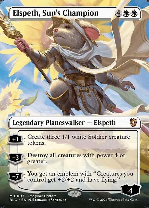 太陽の勇者、エルズペス/Elspeth, Sun's Champion [BLC][ボーダーレス][FOIL]