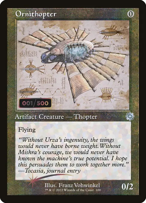 羽ばたき飛行機械/Ornithopter [BRO-Retro][設計図][FOIL][ダブルレインボウ]