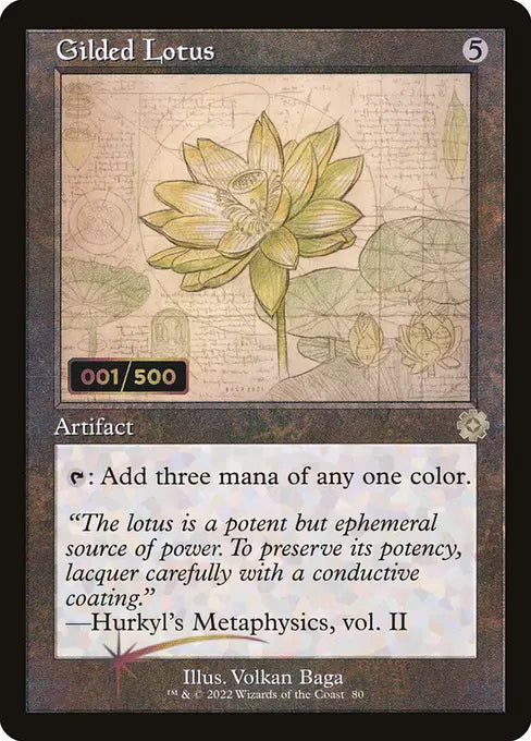 金粉の水蓮/Gilded Lotus [BRO-Retro][設計図][FOIL][ダブルレインボウ]