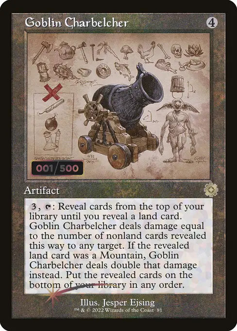 ゴブリンの放火砲/Goblin Charbelcher [BRO-Retro][設計図][FOIL][ダブルレインボウ]