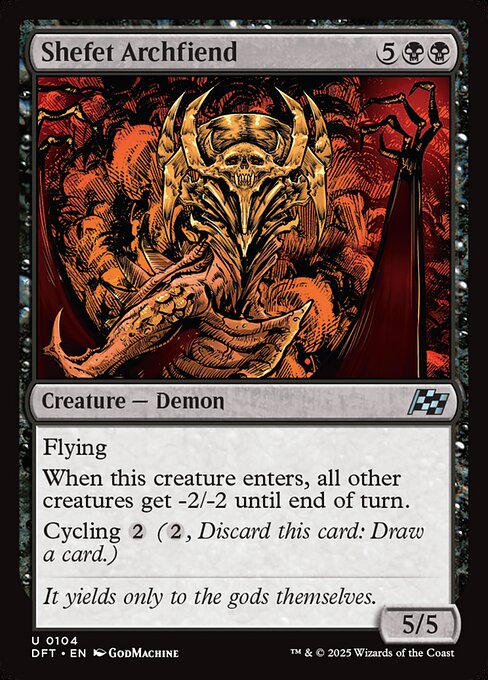 シェフェトの大悪鬼/Shefet Archfiend [DFT][FOIL]