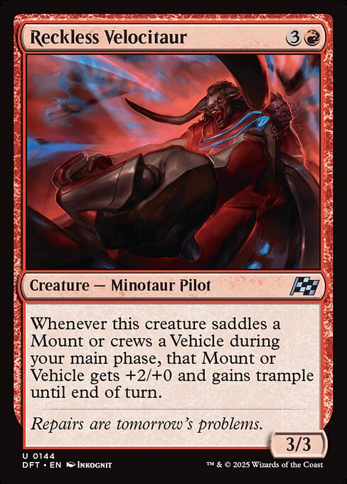 無謀なヴェロシタウルス/Reckless Velocitaur [DFT]