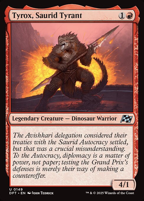 サウリドの暴君、ティロックス/Tyrox, Saurid Tyrant [DFT][FOIL]