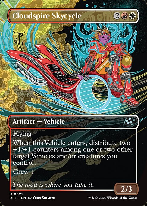 クラウドスパイアの飛空二輪車/Cloudspire Skycycle [DFT-BF][ボーダーレス][FOIL]