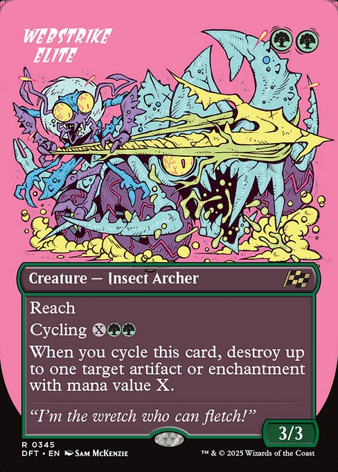 網撃の精鋭/Webstrike Elite [DFT-BF][ボーダーレス][FOIL]