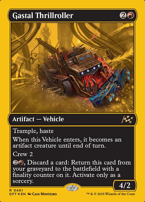 ガスタルの激ヤバ車/Gastal Thrillroller [DFT-BF][FOIL][ファーストプレイス]