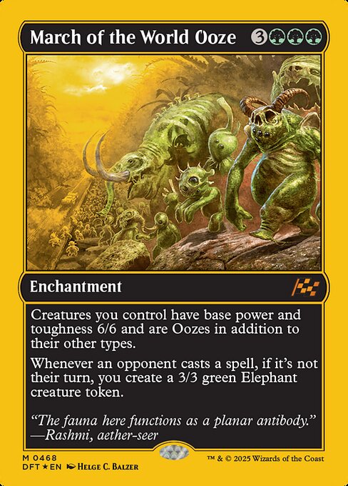 世界軟泥の進撃/March of the World Ooze [DFT-BF][FOIL][ファーストプレイス]