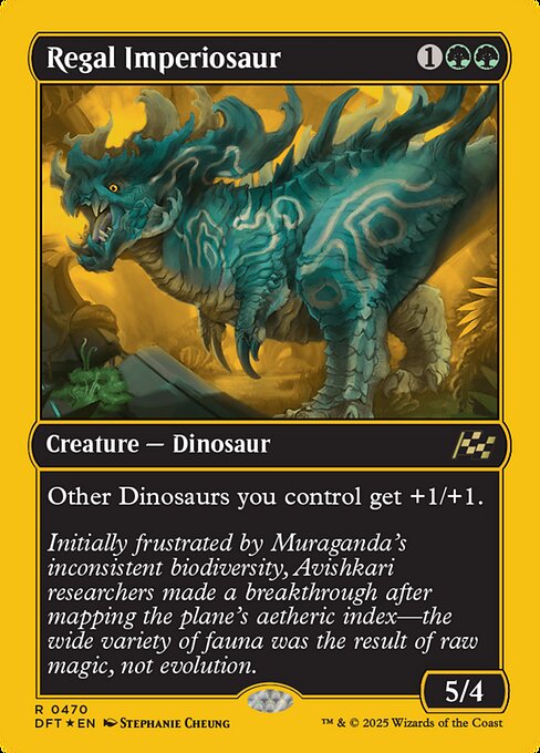 威厳ある放漫トカゲ/Regal Imperiosaur [DFT-BF][FOIL][ファーストプレイス]