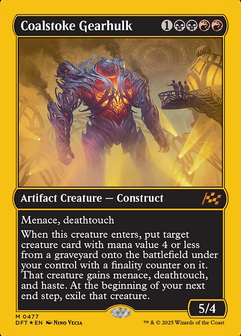 焚炭の機械巨人/Coalstoke Gearhulk [DFT-BF][FOIL][ファーストプレイス]