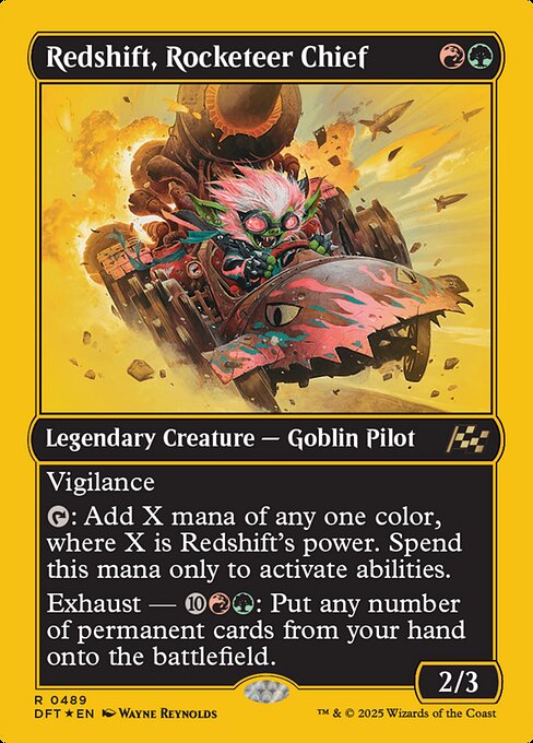 ロケッティアの隊長、レッドシフト/Redshift, Rocketeer Chief [DFT-BF][FOIL][ファーストプレイス]