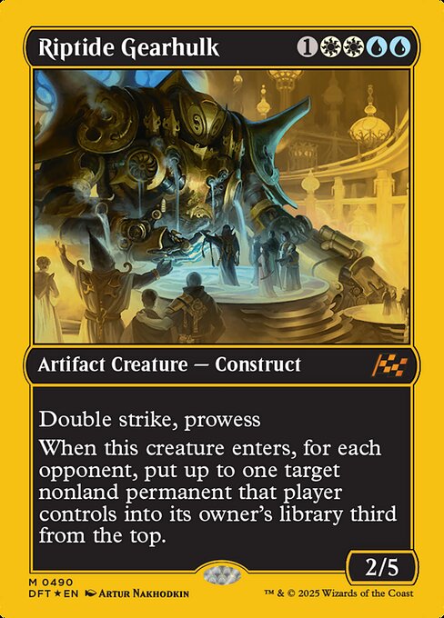 激浪の機械巨人/Riptide Gearhulk [DFT-BF][FOIL][ファーストプレイス]
