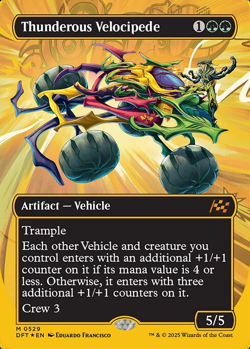 轟音の速百足/Thunderous Velocipede [DFT-BF][ボーダーレス][FOIL][ファーストプレイス]