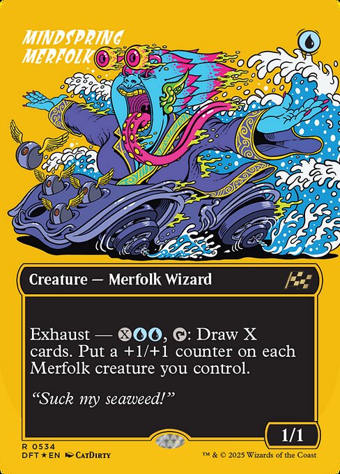 思考の泉のマーフォーク/Mindspring Merfolk [DFT-BF][ボーダーレス][FOIL][ファーストプレイス]