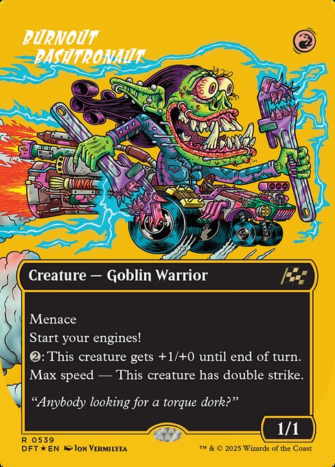 焼き切る非行士/Burnout Bashtronaut [DFT-BF][ボーダーレス][FOIL][ファーストプレイス]