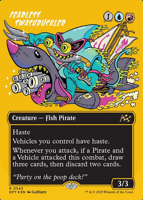 不敵な剣客/Fearless Swashbuckler [DFT-BF][ボーダーレス][FOIL][ファーストプレイス]