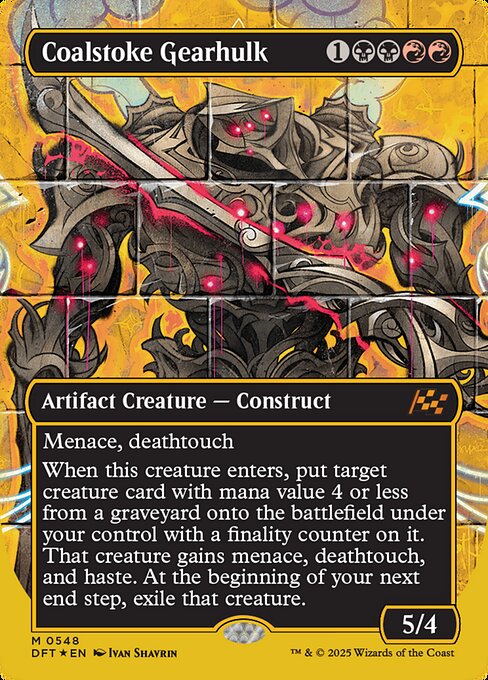 焚炭の機械巨人/Coalstoke Gearhulk [DFT-BF][ボーダーレス][FOIL][ファーストプレイス]