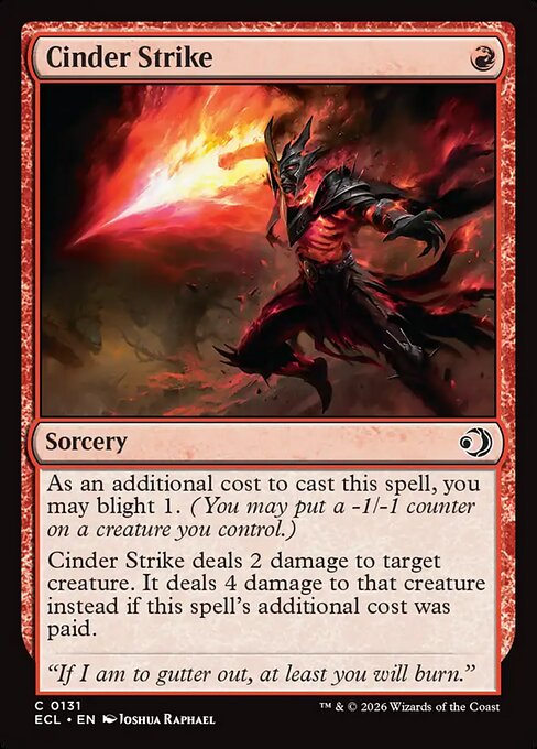 燃えがらの一撃/Cinder Strike [ECL][FOIL]