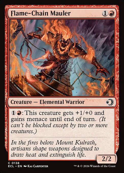 炎鎖の厄介者/Flame-Chain Mauler [ECL][FOIL]