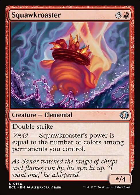 肉あぶり鳴き/Squawkroaster [ECL][FOIL]