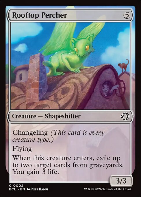 屋根の上の止まり獣/Rooftop Percher [ECL][FOIL]