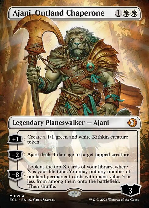辺境地の御目付役、アジャニ/Ajani, Outland Chaperone [ECL-BF][ボーダーレス]