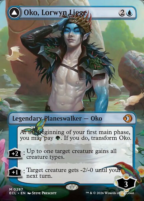 ローウィンの主、オーコ/Oko, Lorwyn Liege - シャドウムーアの末裔、オーコ/Oko, Shadowmoor Scion [ECL-BF][ボーダーレス]