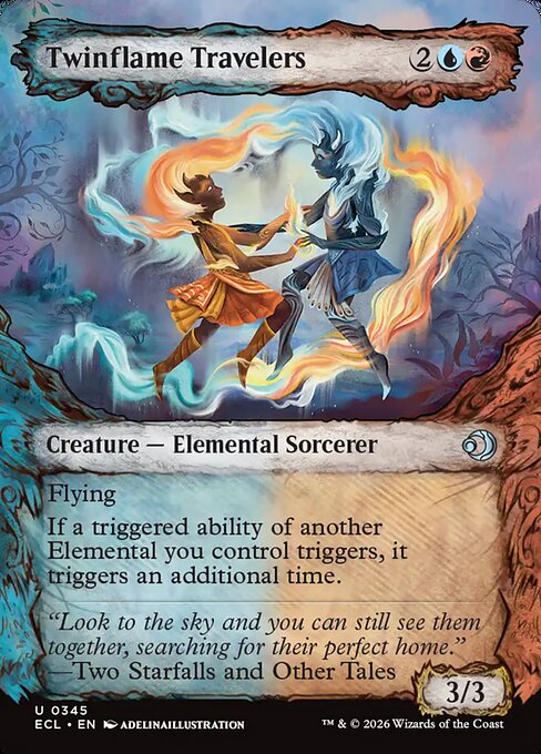 双子炎族の旅人/Twinflame Travelers [ECL-BF][ショーケース][FOIL]