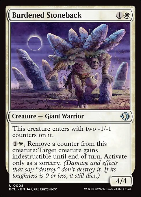 積みすぎな石背負い/Burdened Stoneback [ECL][FOIL]