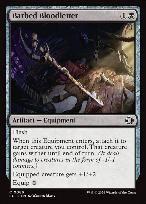 逆刺の瀉血器/Barbed Bloodletter [ECL][FOIL]
