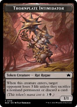 茨鎧の威嚇者トークン/Thornplate Intimidator Token [BLB][FOIL]