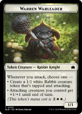 巣穴の戦導者トークン/Warren Warleader Token [BLB]