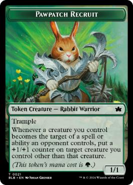 脚当ての補充兵トークン/Pawpatch Recruit Token [BLB][FOIL]