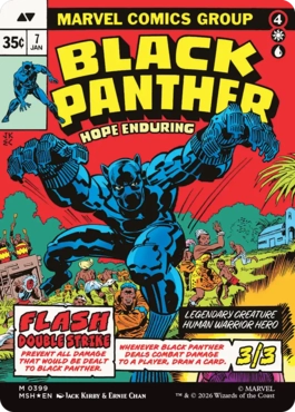ティ・チャラ王/King T'Challa - 揺るがぬ希望、ブラックパンサー/Black Panther, Hope Enduring [MSH-BF][ボーダーレス][FOIL]