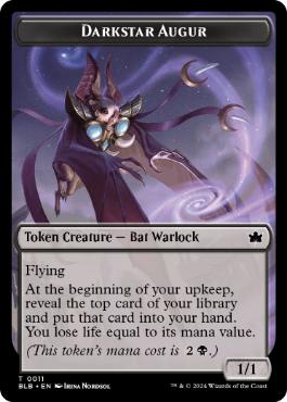 暗黒星の占い師トークン/Darkstar Augur Token [BLB][FOIL]