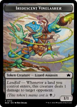 玉虫色の蔦打ちトークン/Iridescent Vinelasher Token [BLB]