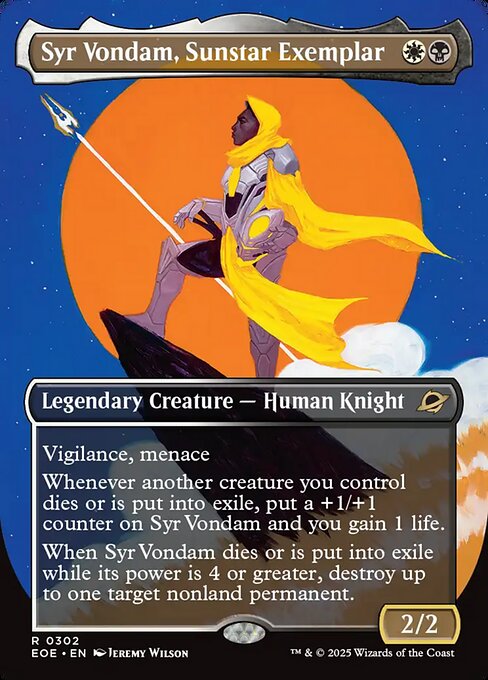 サンスターの模範、ヴォンダム卿/Syr Vondam, Sunstar Exemplar [EOE-BF][ボーダーレス][FOIL]