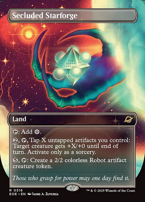 隔離された星鍛冶場/Secluded Starforge [EOE-BF][ボーダーレス][FOIL]