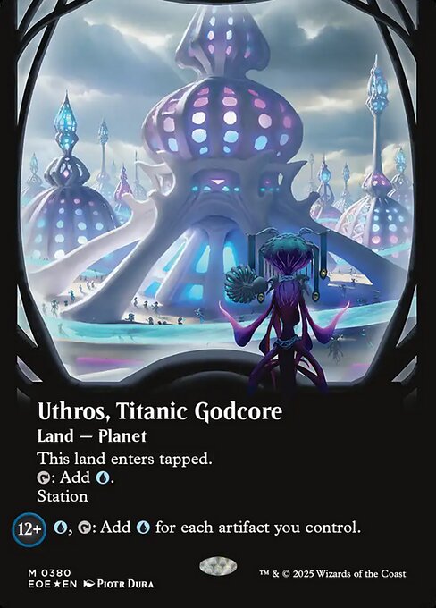 巨大な神核、ウスロス/Uthros, Titanic Godcore [EOE-BF][ボーダーレス][FOIL][ギャラクシー]