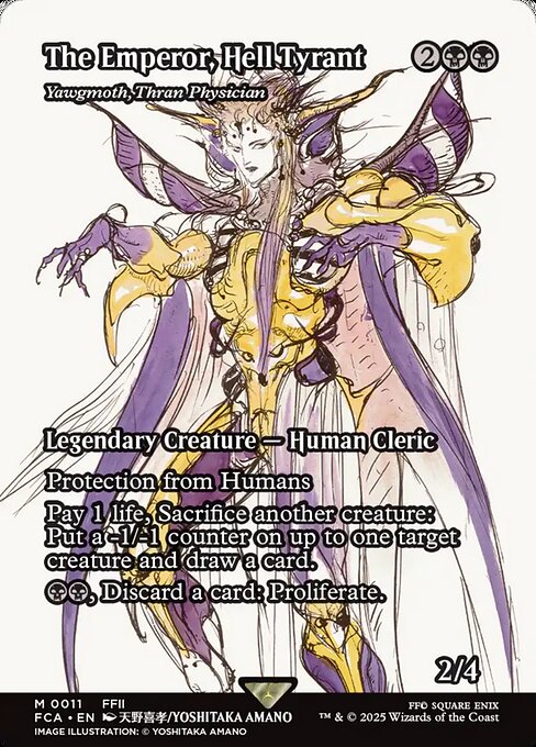 世界を支配せんとする者、皇帝/The Emperor Hell Tyrant ≪スランの医師、ヨーグモス/Yawgmoth, Thran Physician≫ [FCA][ショーケース][FOIL]