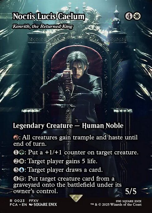 ノクティス・ルシス・チェラム/Noctis Lucis Caelum ≪帰還した王、ケンリス/Kenrith, the Returned King≫ [FCA][ショーケース][FOIL]