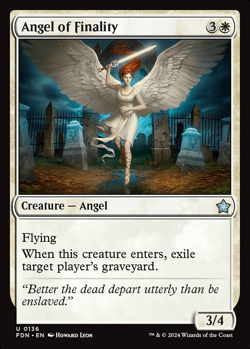 決断の天使/Angel of Finality [FDN][FOIL]